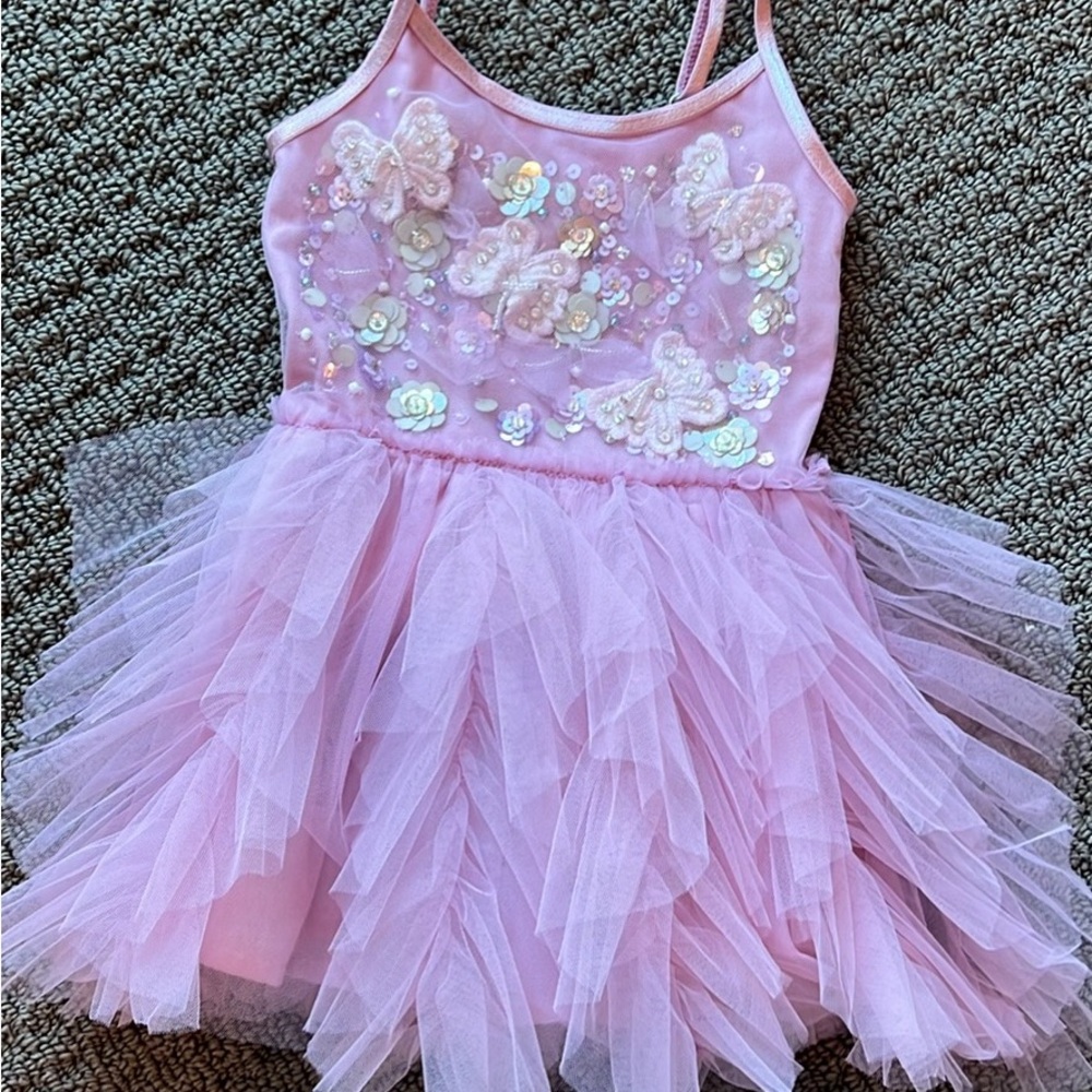 Pink Floral Kids Costume Dress